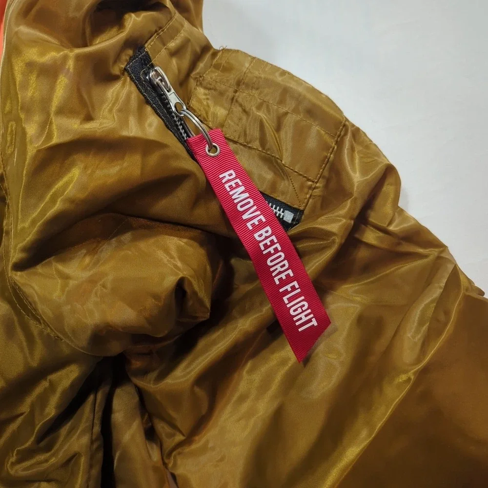 Brooklyn Cloth MFG Co Men's Gold Bronze Bomber Jacket‎ Size Large